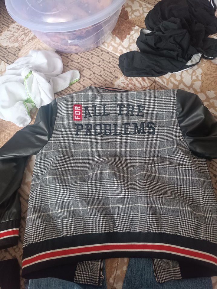 Ekose Desenli gri ceket - Görsel 2