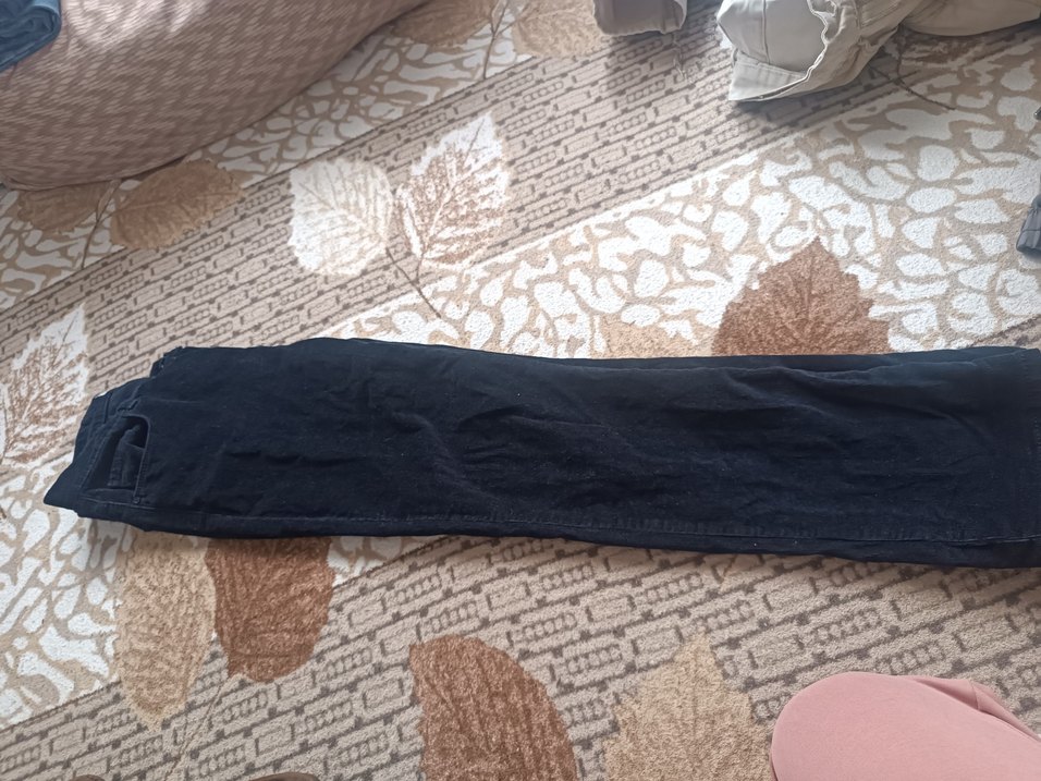 Kadın Siyah Denim Bol Kesim Pantolon - Görsel 3