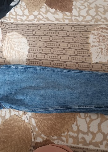 Gri Renkli Bol Kesim Kadın Kot Pantolon - Görsel 2