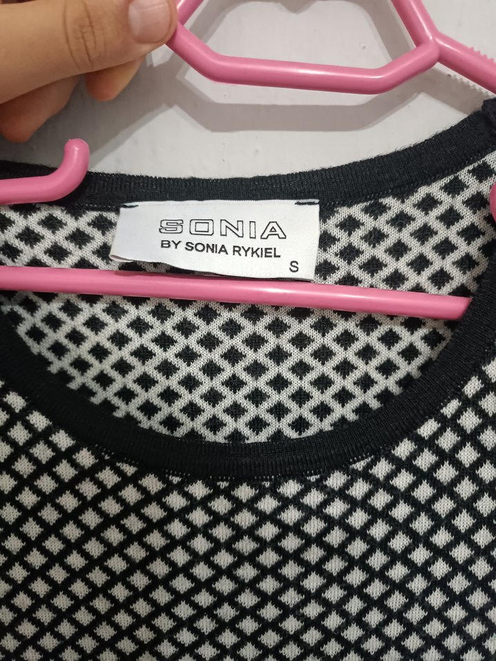 Gri Baskılı Kısa Kollu Triko Elbise - Görsel 3