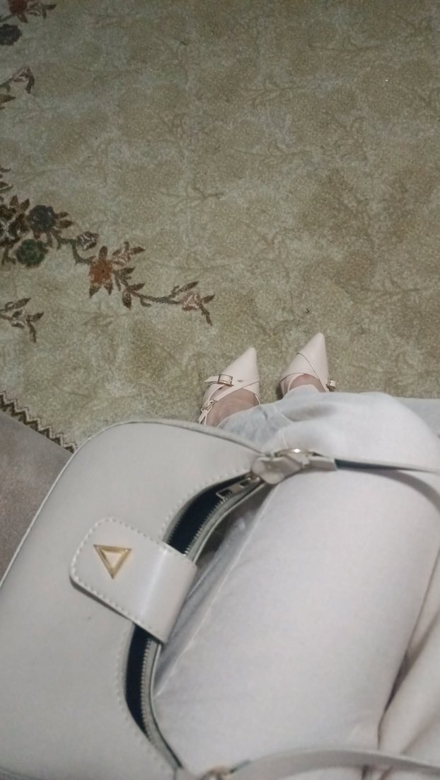 Beyaz Kemerli Stiletto Yılan Desenli Kadın Ayakkabı - Görsel 4