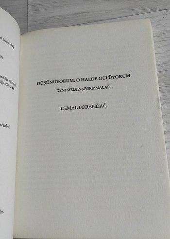 Düşünüyorum O Halde Gülüyorum - Cemal Borandağ - Görsel 4