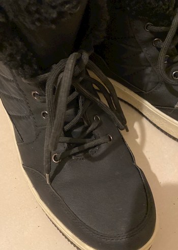 Kürklü Siyah Kadın Dolgu Topuk Bot - Görsel 6