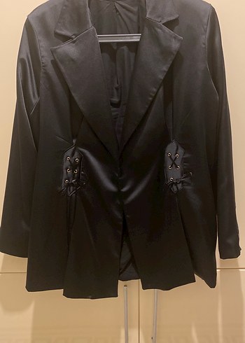 Siyah Kadın Saten Abiye Takımı - Görsel 3