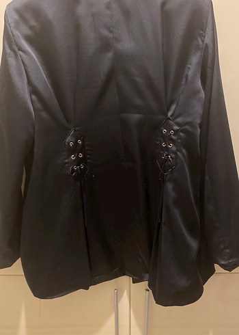 Siyah Kadın Saten Abiye Takımı - Görsel 2