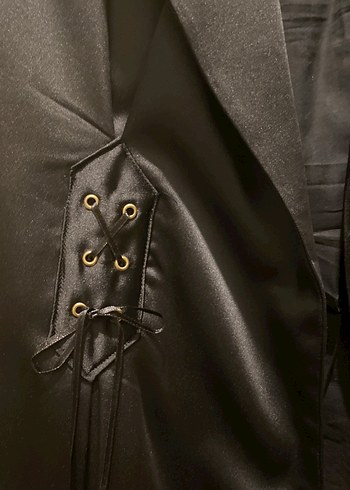 Siyah Kadın Saten Abiye Takımı - Görsel 4