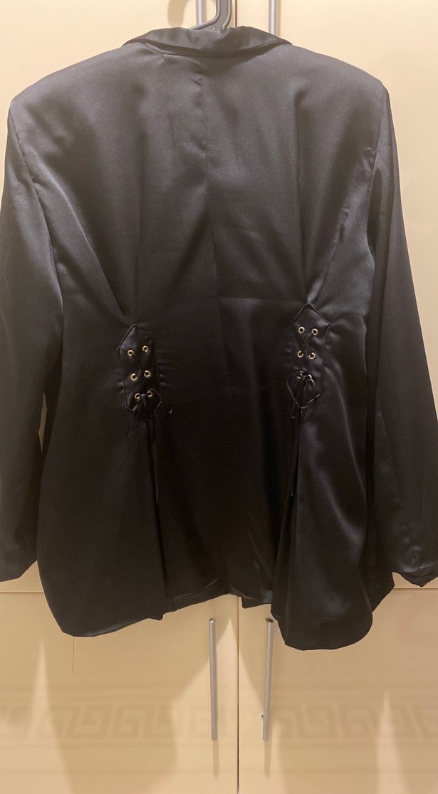 Siyah Kadın Saten Abiye Takımı - Görsel 2