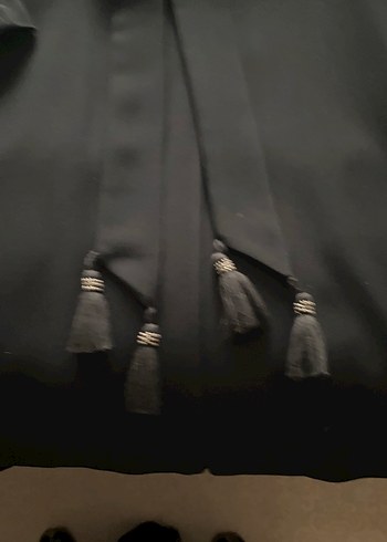 Siyah Kuşaklı Uzun abiye ferace - Görsel 2