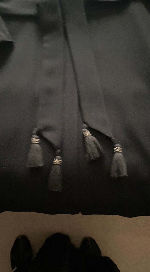 Siyah Kuşaklı Uzun abiye ferace - Görsel 2