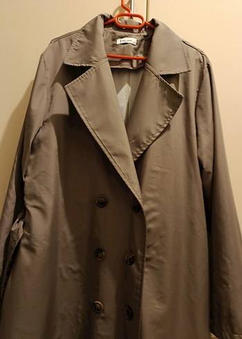 Bej Uzun Kadın Trençkot - Görsel 2