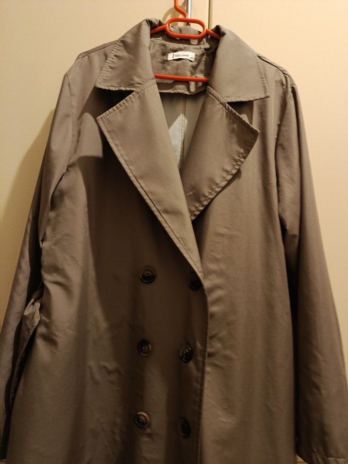 Bej Uzun Kadın Trençkot - Görsel 2