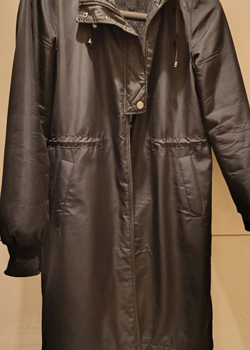 Micca Siyah Kadın Uzun Kaban - Görsel 2