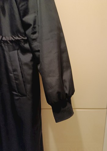 Micca Siyah Kadın Uzun Kaban - Görsel 5