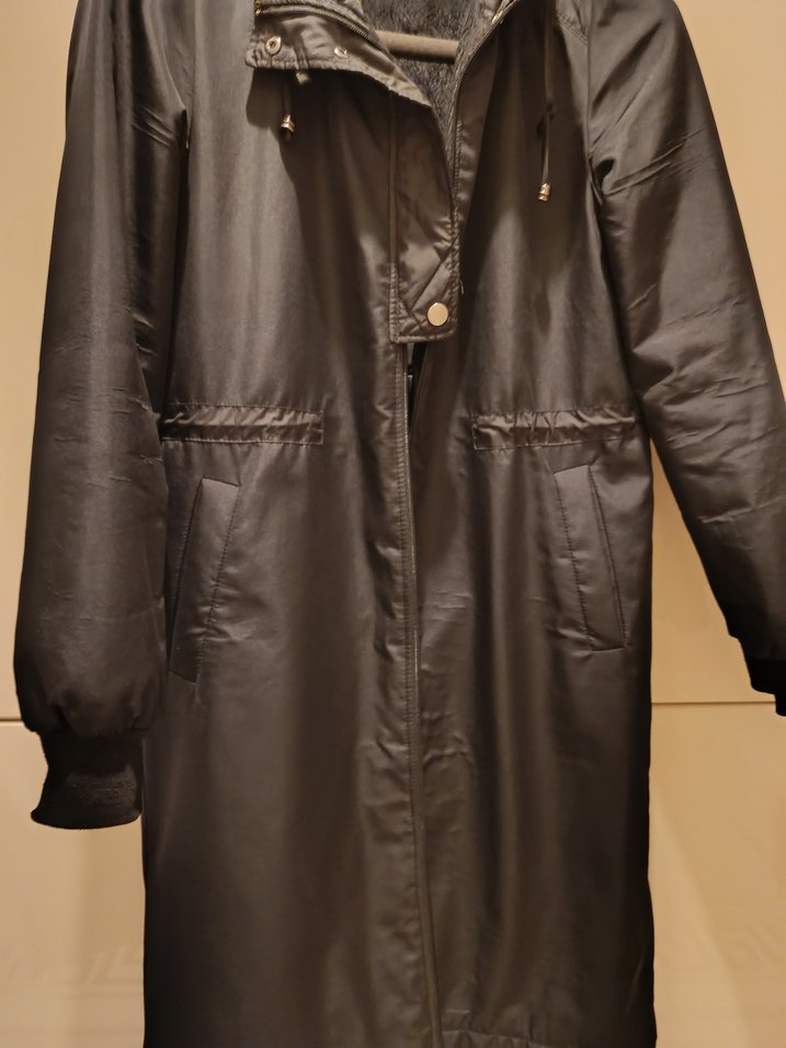 Micca  Siyah Kadın  Uzun Kaban - Görsel 2