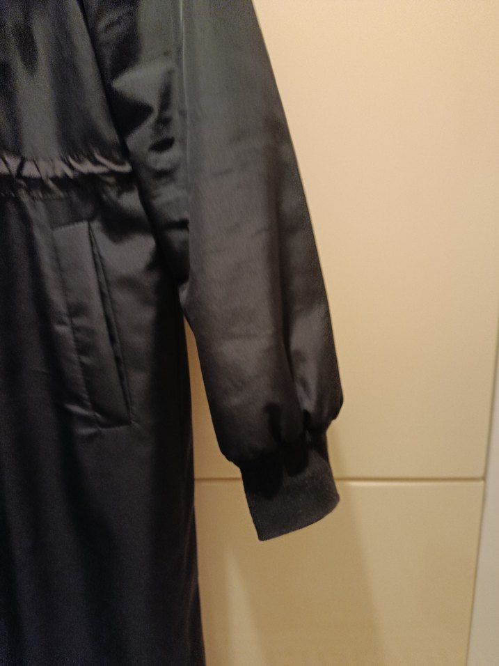 Micca  Siyah Kadın  Uzun Kaban - Görsel 5