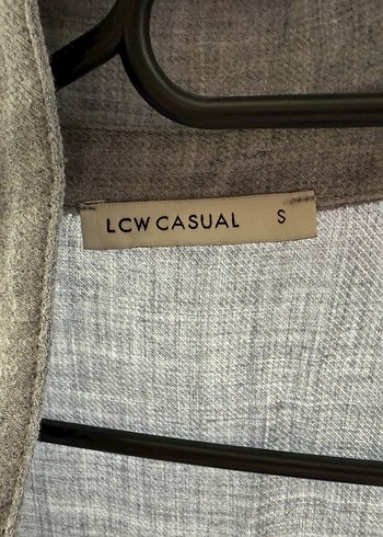 Gri Keten Kadın Gömlek Uzun Kollu - Görsel 3