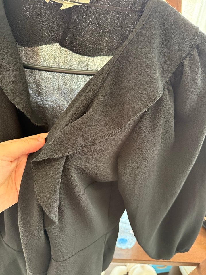 Siyah Drapeli Midi  Ceket - Görsel 3