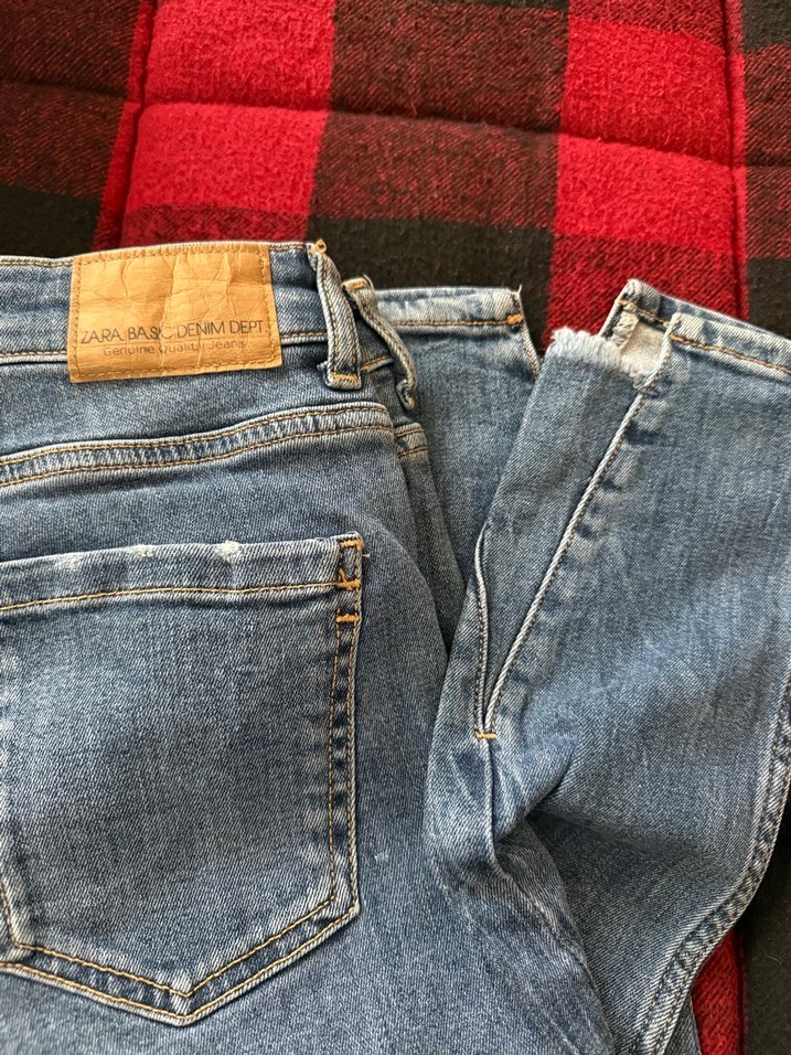 Kadın Kot Pantolon, Normal Boy, Tokalı - Görsel 3