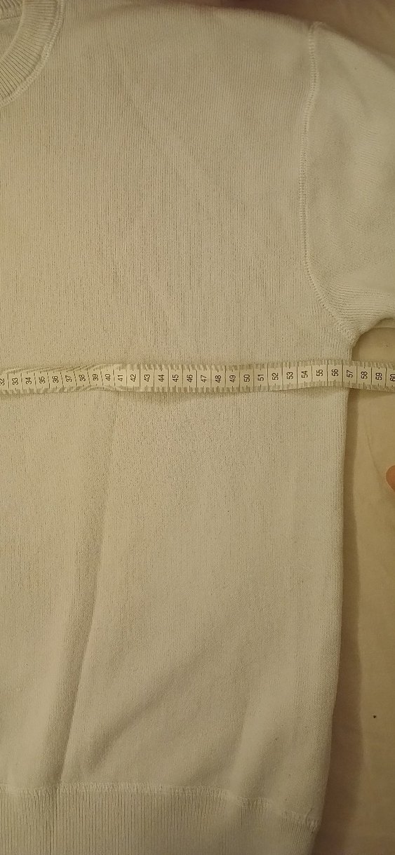 Beyaz örme erkek Uzun Kollu Kazak - Görsel 5