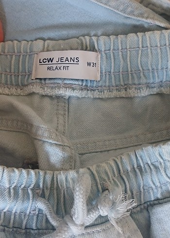 Açık mavi Erkek Loose Fit Denim Şort - Görsel 3