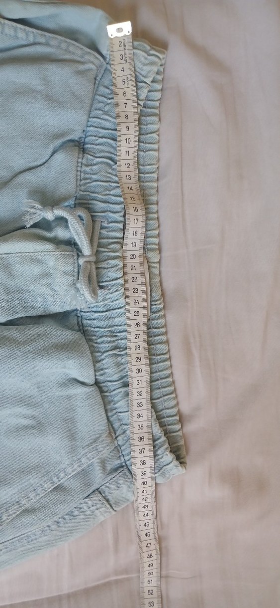 Açık mavi Erkek Loose Fit Denim Şort - Görsel 4