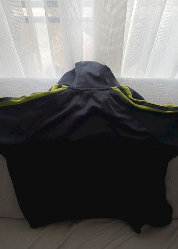 Lescon marka Fosfor yeşili iç astarlı  kapüşonlu spor ceket - Görsel 5