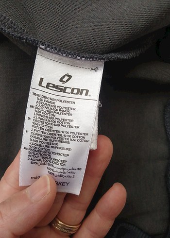 Lescon marka Fosfor yeşili iç astarlı  kapüşonlu spor ceket - Görsel 6