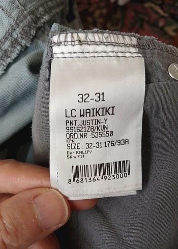 Açık mavi Kanvas Erkek Pantolon - Görsel 7