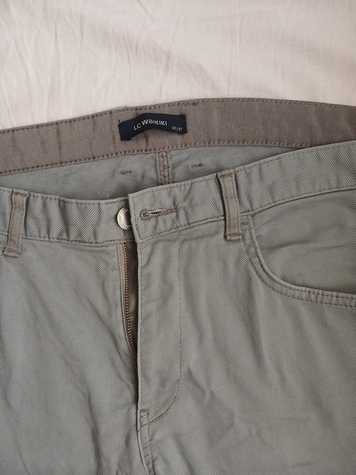 Açık mavi Kanvas Erkek Pantolon - Görsel 2