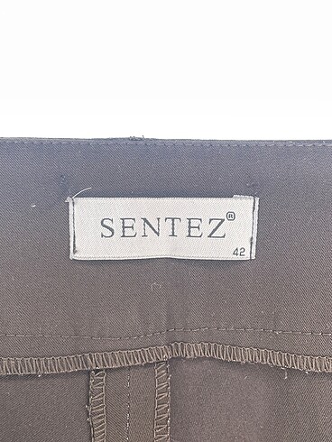 42 Beden kahverengi Renk PreLoved Kumaş Pantolon %70 İndirimli.
