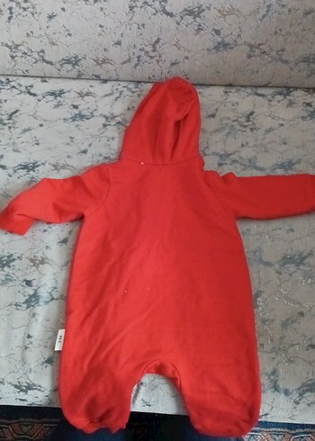 Renkli Baskılı Kırmızı Bebek Tulum - Görsel 2