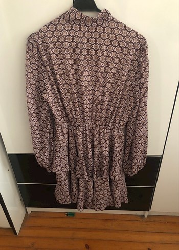 Bordo Bohem Uzun Kollu elbise - Görsel 2