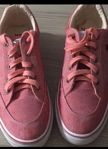 40 Beden pembe Renk Us polo Pembe spor ayakkabı 