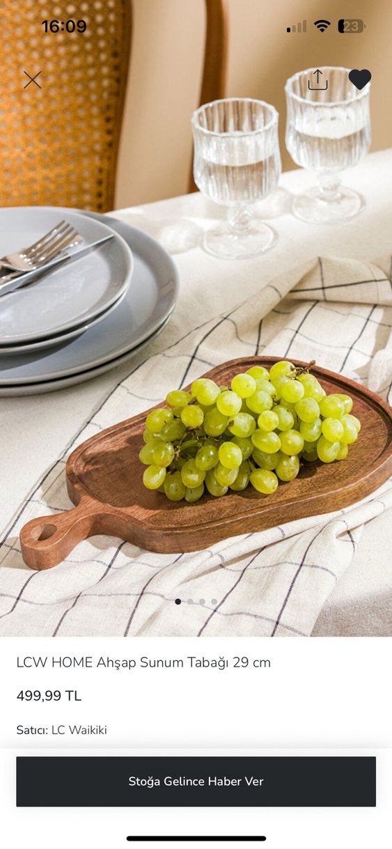 LCW HOME Ahşap Sunum Tabağı 29 cm - Görsel 2