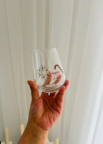 Yılbaşı Renkli Desenli yılbaşı sıfır Cam Bardak - Görsel 2