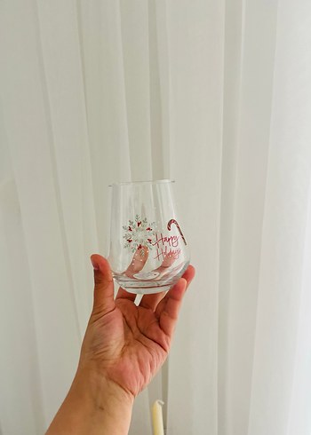 Yılbaşı Renkli Desenli yılbaşı sıfır Cam Bardak - Görsel 3