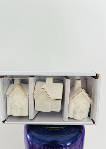 Yılbaşı ev / LCW dekoratif ev / porselen ev /Beyaz Model Ev Seti - Görsel 2