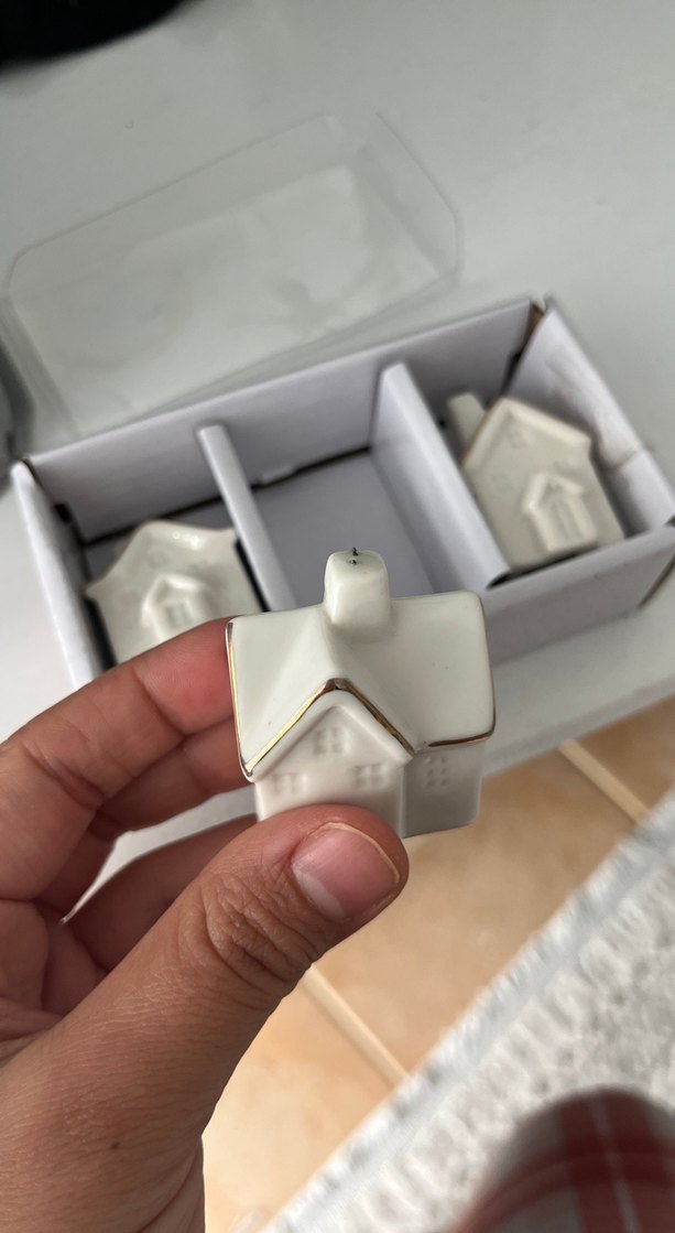 Yılbaşı ev / LCW dekoratif ev / porselen ev /Beyaz Model Ev Seti - Görsel 3