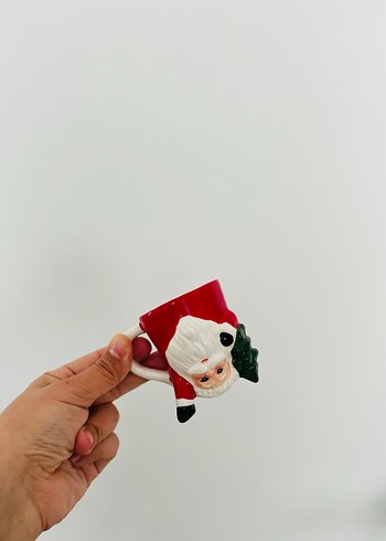 Kırmızı Noel Baba Figürlü yılbaşı fincan - Görsel 3