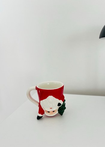 Kırmızı Noel Baba Figürlü yılbaşı fincan - Görsel 2