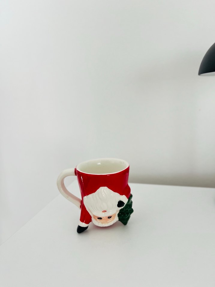 Kırmızı Noel Baba Figürlü yılbaşı fincan - Görsel 2