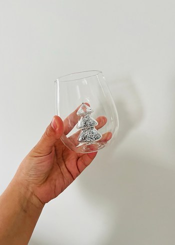 Yeniyıl bardak çam ağacı  Figürlü Şeffaf Bardak yılbaşı bardak - Görsel 4
