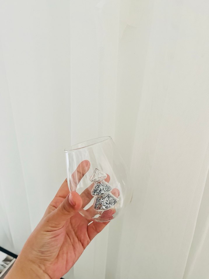 Yeniyıl bardak çam ağacı  Figürlü Şeffaf Bardak yılbaşı bardak - Görsel 5