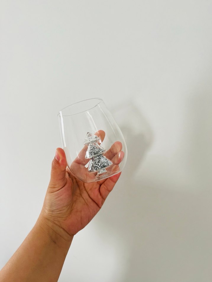 Yeniyıl bardak çam ağacı  Figürlü Şeffaf Bardak yılbaşı bardak - Görsel 3