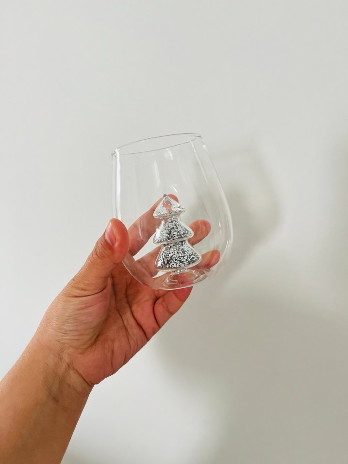 Yeniyıl bardak çam ağacı  Figürlü Şeffaf Bardak yılbaşı bardak - Görsel 4