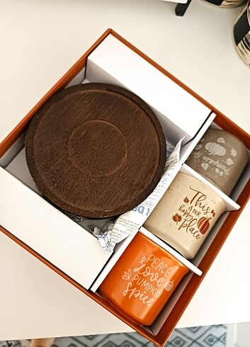 Lc Waikiki Home LCW pumpkin fincan - sonbahar fincan 3-lü