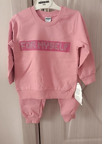 Pembe Uzun Kollu Bebek Kız Takımı