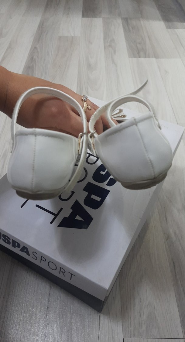 Kız Çocuk Beyaz Fiyonklu Babet Ayakkabı - Görsel 3