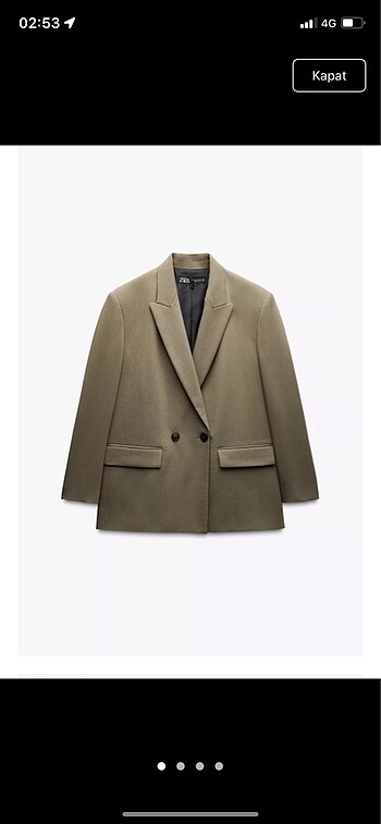 ZARA HAKİ BLAZER CEKET