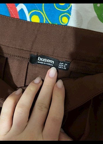 Uzun Kollu Kahverengi Pileli Etek - Görsel 3